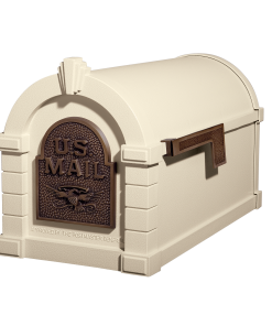 Gaines Eagle Keystone Mailboxes<br />Almond with Antique Bronze