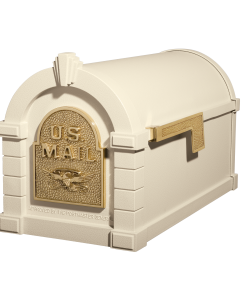 Gaines Eagle Keystone Mailboxes<br />Almond with Polished Brass