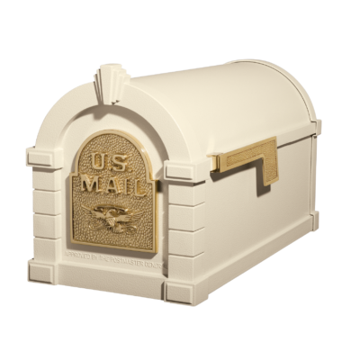 Gaines Eagle Keystone Mailboxes<br />Almond with Polished Brass