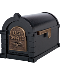 Gaines Eagle Keystone Mailboxes<br />Black with Antique Bronze