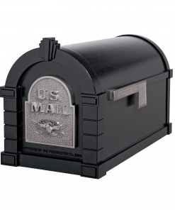 Gaines Eagle Keystone MailboxesBlack with Satin Nickel