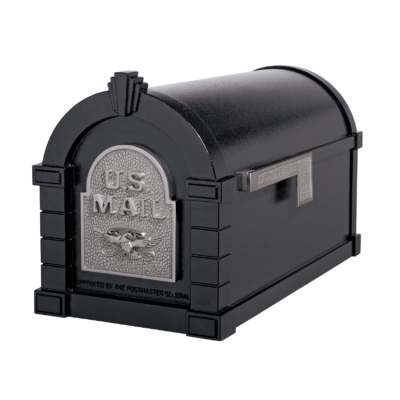 Gaines Eagle Keystone MailboxesBlack with Satin Nickel