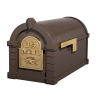 Gaines Eagle Keystone MailboxesBronze with Polished Brass