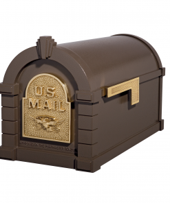 Gaines Eagle Keystone MailboxesBronze with Polished Brass