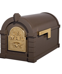 Gaines Eagle Keystone Mailboxes<br />Bronze with Polished Brass