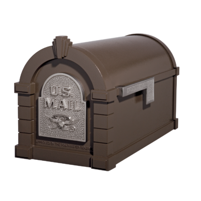 Gaines Eagle Keystone MailboxesBronze with Satin Nickel