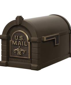 Gaines Fleur De Lis Keystone Mailboxes<br />Bronze with Antique Bronze
