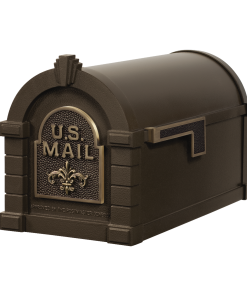 Gaines Fleur De Lis Keystone MailboxesBronze with Antique Bronze