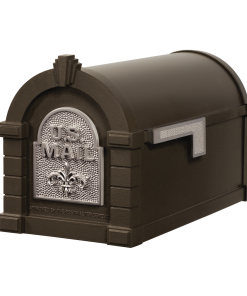 Gaines Fleur De Lis Keystone Mailboxes<br />Bronze with Satin Nickel