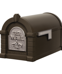 Gaines Fleur De Lis Keystone MailboxesBronze with Satin Nickel