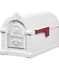 Gaines Fleur De Lis Keystone MailboxesAll White