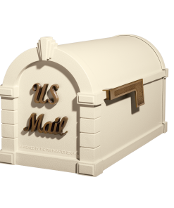 Gaines Signature Keystone MailboxesAlmond with Antique Bronze