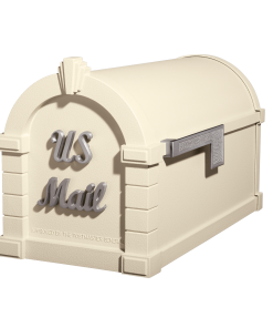 Gaines Signature Keystone Mailboxes<br />Almond with Satin Nickel