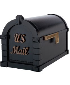 Gaines Signature Keystone MailboxesBlack with Antique Bronze