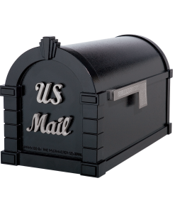 Gaines Signature Keystone Mailboxes<br />Black with Satin Nickel