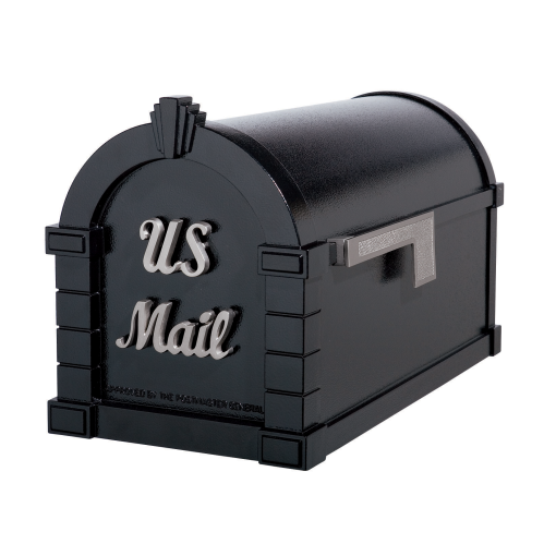 Gaines Signature Keystone Mailboxes<br />Black with Satin Nickel