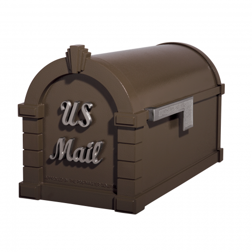Gaines Signature Keystone Mailboxes<br >Bronze with Satin Nickel
