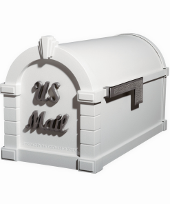 Gaines Signature Keystone MailboxesWhite with Satin Nickel