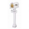 Gains Eagle Keystone Mailbox with Standard Post White