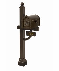 Gaines Eagle Keystone Mailbox with Deluxe Post