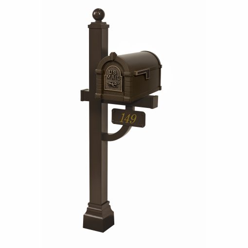 Gaines Eagle Keystone Mailbox with Deluxe Post