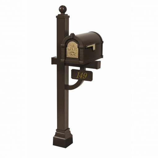 Gaines Eagle Keystone mailbox with Deluxe Post