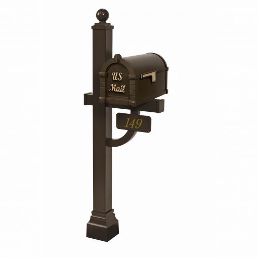 Gaines Signature Keystone Mailbox with Deluxe Post