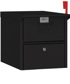 Salsbury Locking Column Roadside Mailbox Black