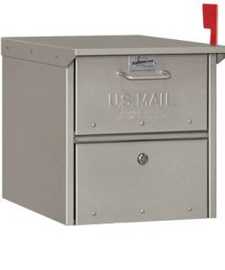 Salsbury Locking Column Roadside Mailbox Nickel