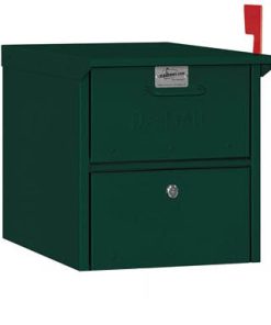 Salsbury Locking Column Roadside Mailbox Green