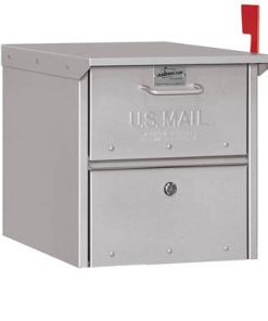 Salsbury Locking Column Roadside Mailbox Silver