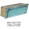 Salsbury Mail Slot with Pass Through Solid Brass Patina Finish