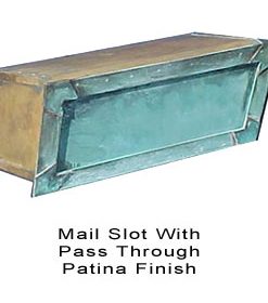 Salsbury Mail Slot with Pass Through Solid Brass / Patina Finish