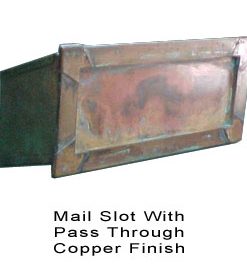 Mail Slot with Pass Through Copper Finish