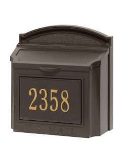 French Bronze Whitehall Locking Wall Mount Mailbox