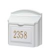 White Whitehall Locking Wall Mount Mailbox