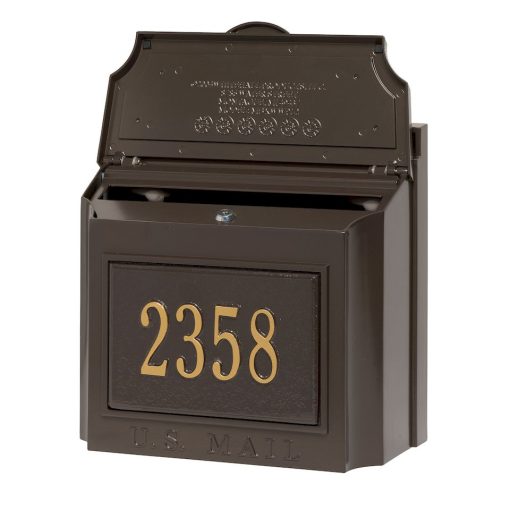 French Bronze Whitehall Locking Wall Mount Mailbox