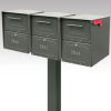 3 Large Oasis Mailboxes with Post