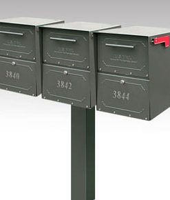 3 Large Oasis Mailboxes with Post