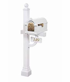 Locking Decorative Post Mount Mailboxes with Post