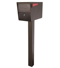 Locking Large Capacity Post Mount Mailboxes with Post