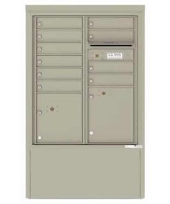 10 Door Florence Versatile 4C Depot Cabinet Cluster Mailboxes 4CADD-10 Postal Grey