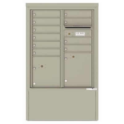 10 Door Florence Versatile 4C Depot Cabinet Cluster Mailboxes 4CADD 10 Postal Grey