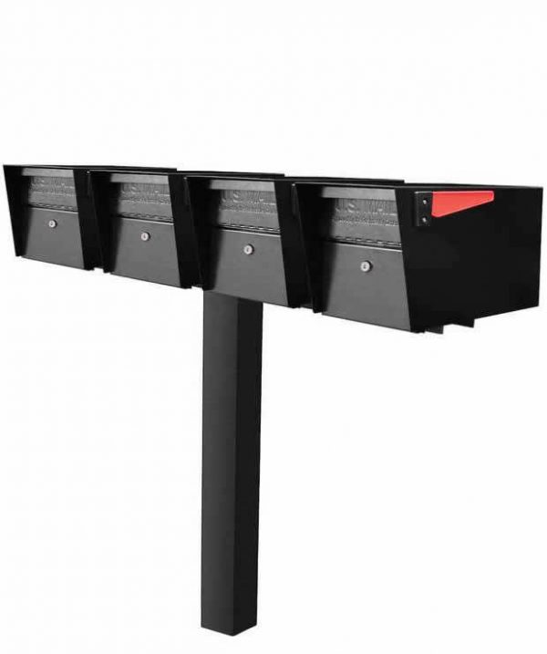 Quad mailbox 4 Mailboxes On a Post
