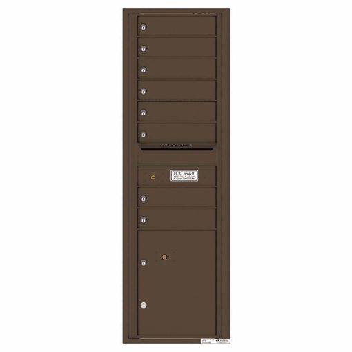 Florence Versatile Front Loading 4C Commercial Mailbox with 8 tenant Doors and 1 Parcel Locker 4C15S-08 Antique Bronze