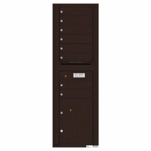 Florence Versatile Front Loading 4C Commercial Mailbox with 8 tenant Doors and 1 Parcel Locker 4C15S-08 Dark Bornze