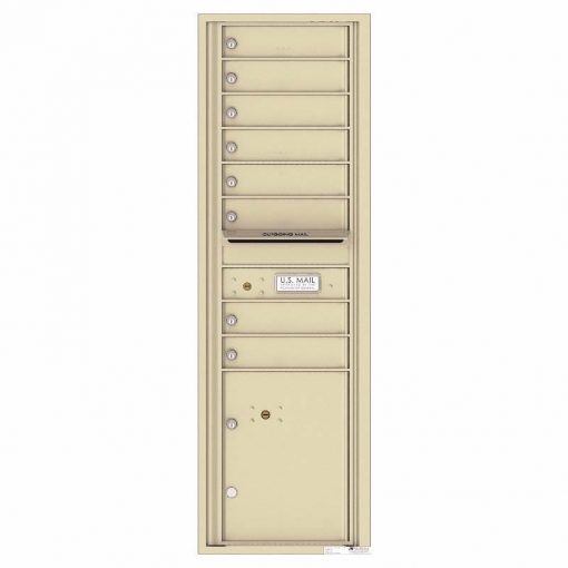 Florence Versatile Front Loading 4C Commercial Mailbox with 8 tenant Doors and 1 Parcel Locker 4C15S 08 Sandstone