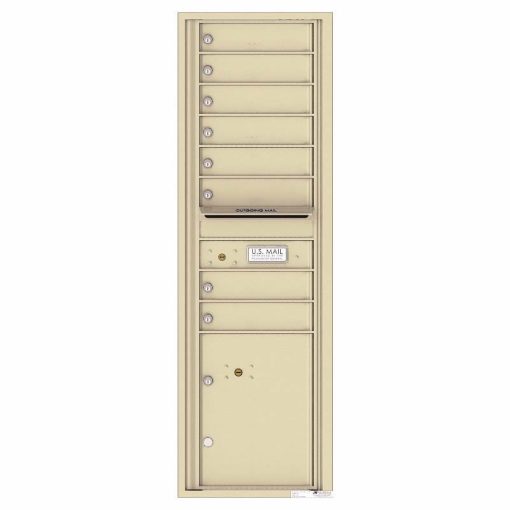 Florence Versatile Front Loading 4C Commercial Mailbox with 8 tenant Doors and 1 Parcel Locker 4C15S-08 Sandstone