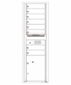 Florence Versatile Front Loading 4C Commercial Mailbox with 8 tenant Doors and 1 Parcel Locker 4C15S-08 White