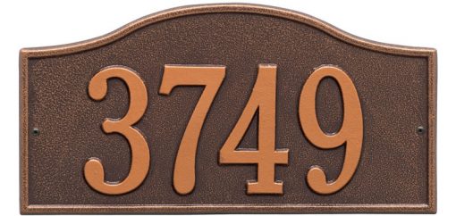 Rolling Hills Plaques – Standard Wall – One Line Antique Copper